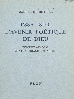 cover image of Essai sur l'avenir poétique de Dieu